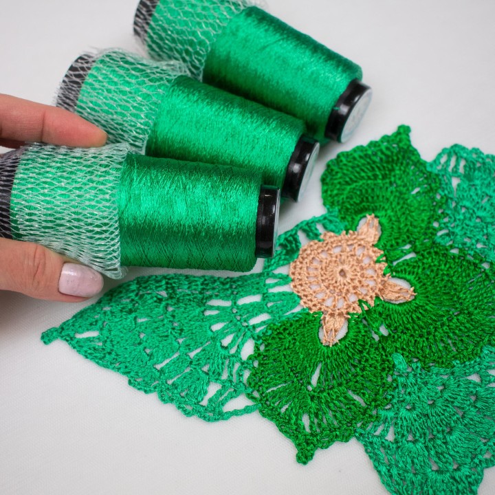 JThouse Italian Viscose Yarn - Green, 50g, 750m, Soft & Silky for Lace Projects