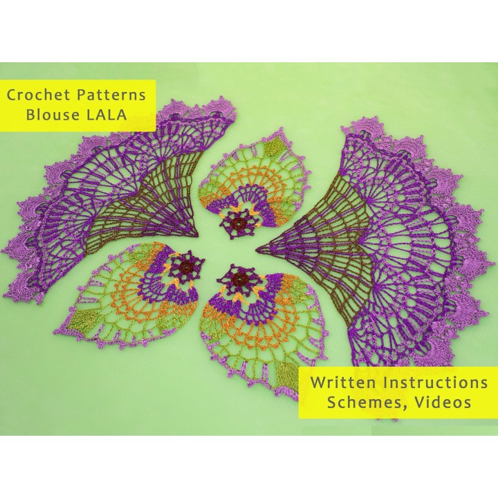 LALA Crochet Patterns: Oversized Blouse PDF & Video Tutorials - Create Your Handmade Masterpiece!