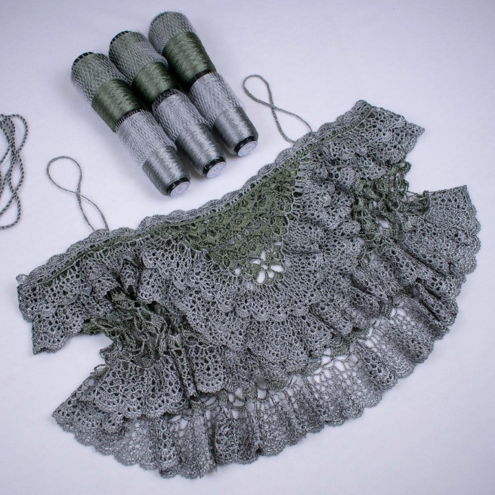 Joy Verde Crochet Summer Top - Handmade Oversized Green Viscose Blouse - Unique Lace Design for S/M/L