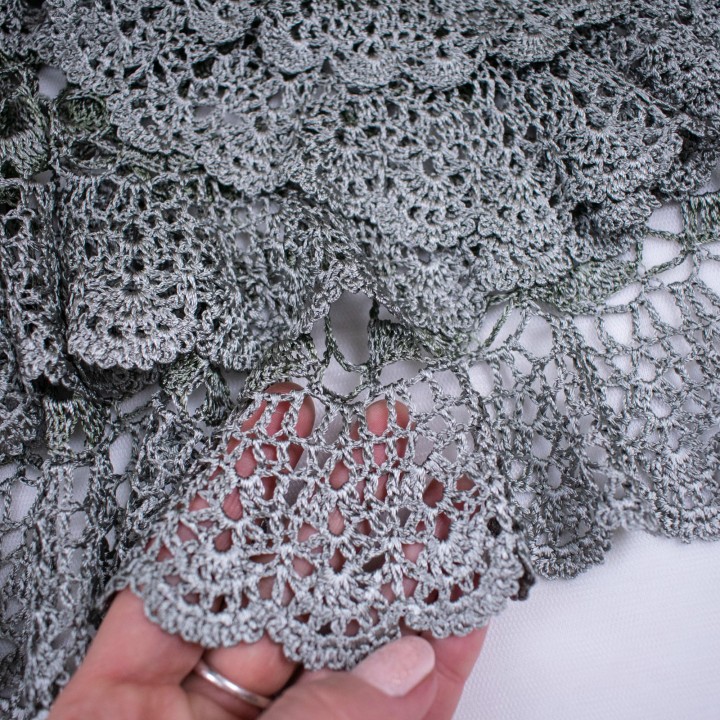 Joy Verde Crochet Summer Top - Handmade Oversized Green Viscose Blouse - Unique Lace Design for S/M/L