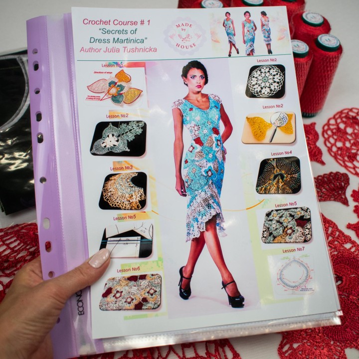 DIY Crochet Dress Kit "Secrets of Dress Martinica" with Italian Viscose Yarn, Pattern, and Tutorials
