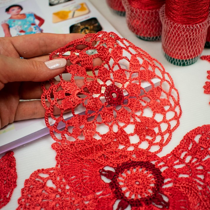 DIY Crochet Dress Kit "Secrets of Dress Martinica" with Italian Viscose Yarn, Pattern, and Tutorials