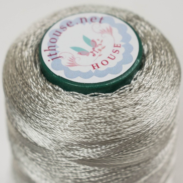 JThouse Italian Viscose Yarn, 100% Soft Light Gray, 50g Cone for Lace Projects, 750m Length