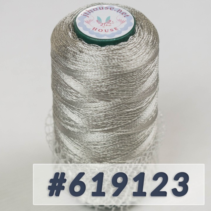 JThouse Italian Viscose Yarn, 100% Soft Light Gray, 50g Cone for Lace Projects, 750m Length
