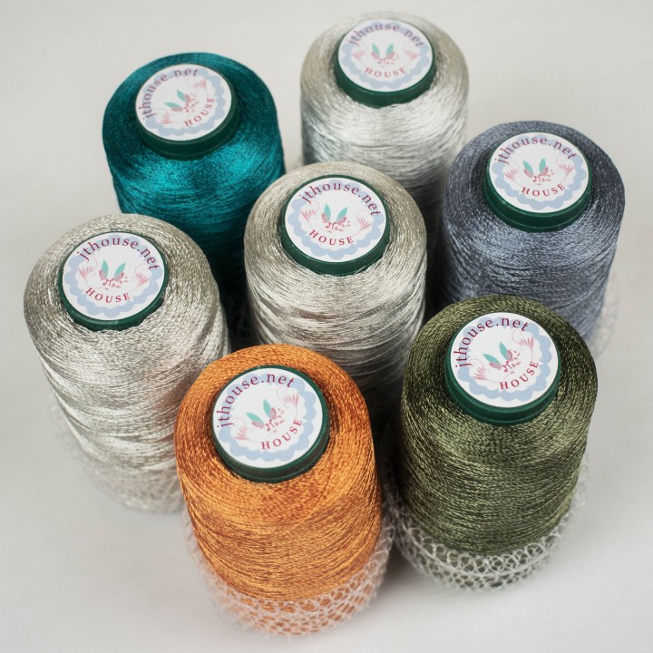 JThouse Italian Viscose Yarn, 100% Soft Light Gray, 50g Cone for Lace Projects, 750m Length