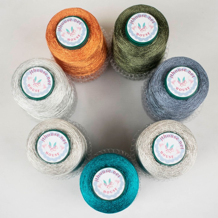 JThouse Italian Viscose Yarn, 100% Soft Light Gray, 50g Cone for Lace Projects, 750m Length