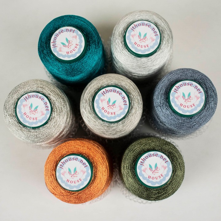 JThouse Italian Viscose Yarn, 100% Soft Light Gray, 50g Cone for Lace Projects, 750m Length