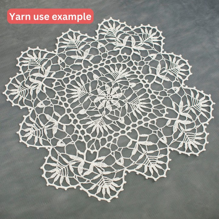 JThouse Italian Viscose Yarn, 100% Soft Light Gray, 50g Cone for Lace Projects, 750m Length