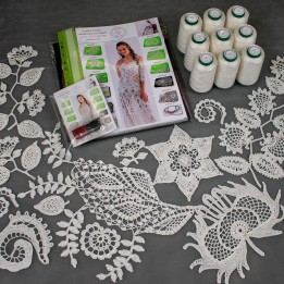 Crochet Wedding Dress Kit - Italian Viscose Yarn, Pattern & Tutorials for DIY Creations