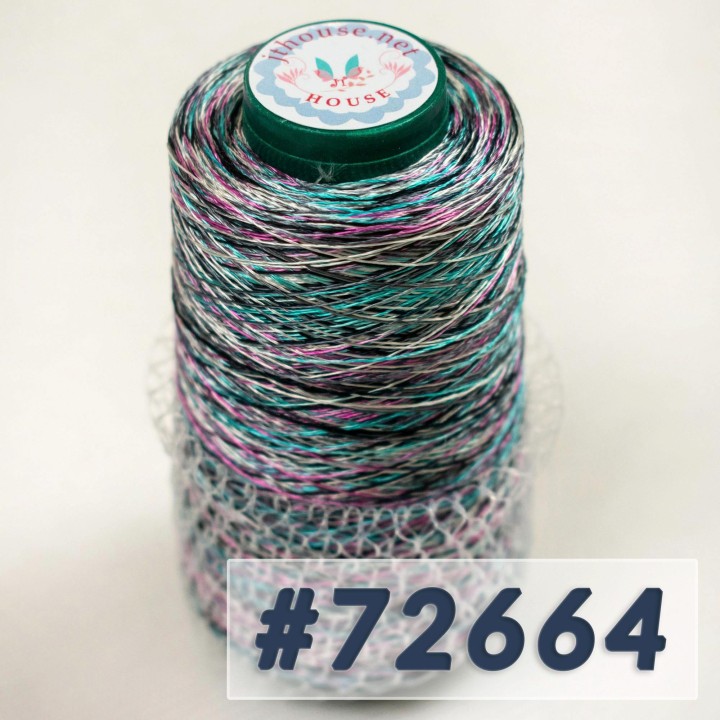 JThouse Italian Viscose Yarn 100g - Soft Multi-Colored Crochet Thread for Lace Projects, 1500m Length