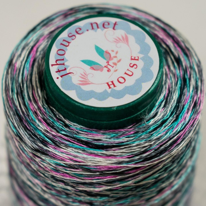 JThouse Italian Viscose Yarn 100g - Soft Multi-Colored Crochet Thread for Lace Projects, 1500m Length