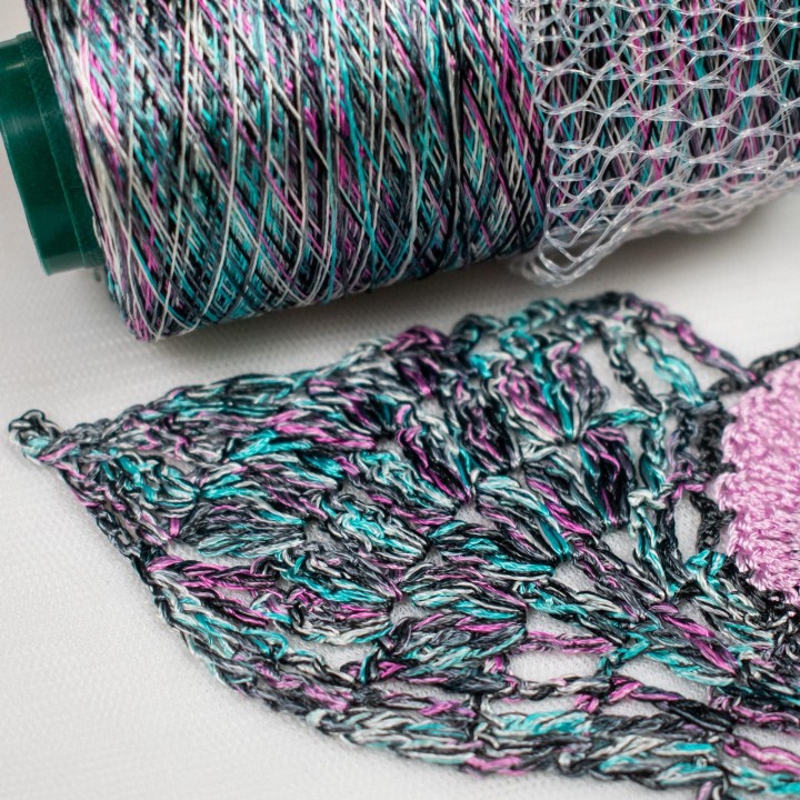 JThouse Italian Viscose Yarn 100g - Soft Multi-Colored Crochet Thread for Lace Projects, 1500m Length