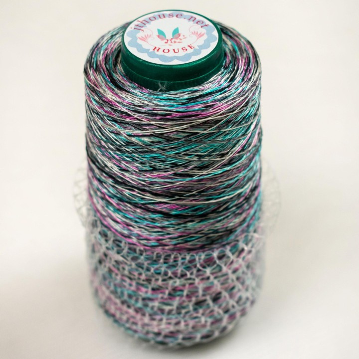 JThouse Italian Viscose Yarn 100g - Soft Multi-Colored Crochet Thread for Lace Projects, 1500m Length